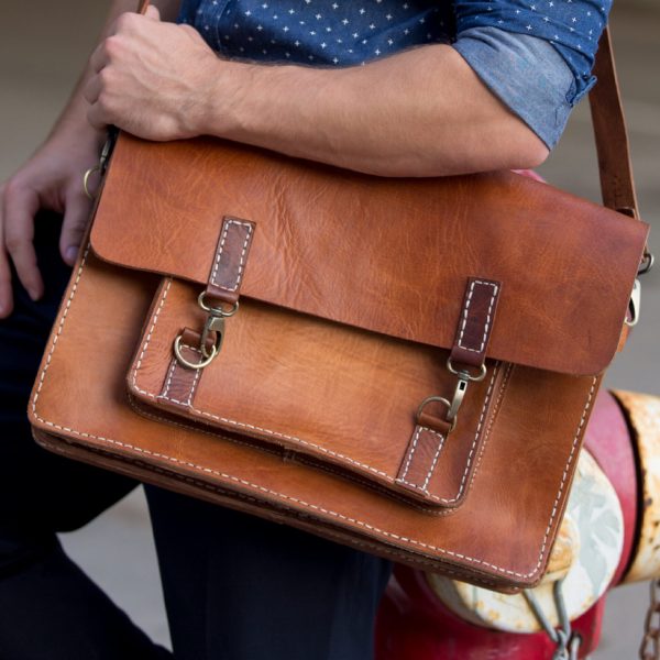 Leather to Bag Laptop Bag